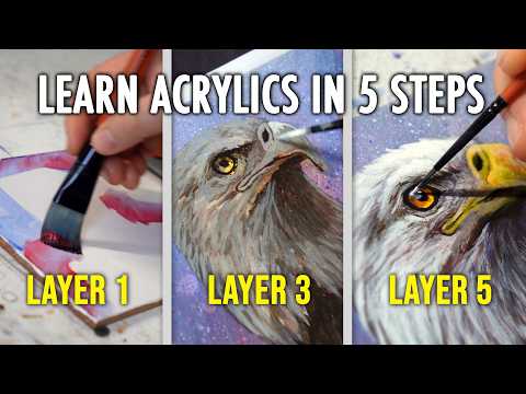 How to Paint with Acrylics Simple 5 Layer Method