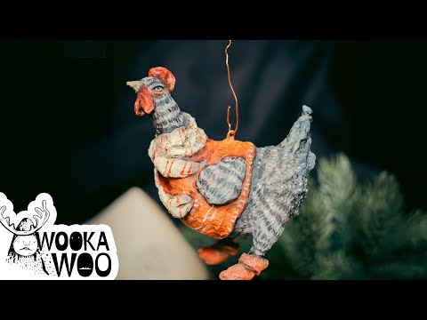 Spun Cotton Hens in Winter Sweaters — A Quiet Christmas Tale in the Studio