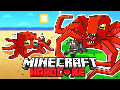I Survived 100 DAYS as a LAND OCTOPUS in HARDCORE Minecraft!