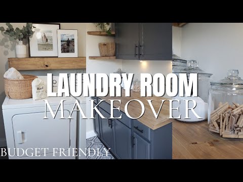 Extreme Laundry room makeover on a budget | DIY Makeover | Massive Transformation start to finish |