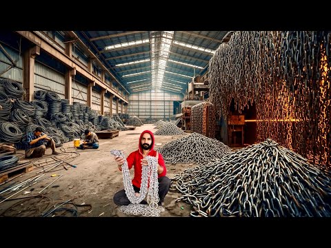 Incredible Iron Chain Manufacturing Process | Inside Factory Mass Production
