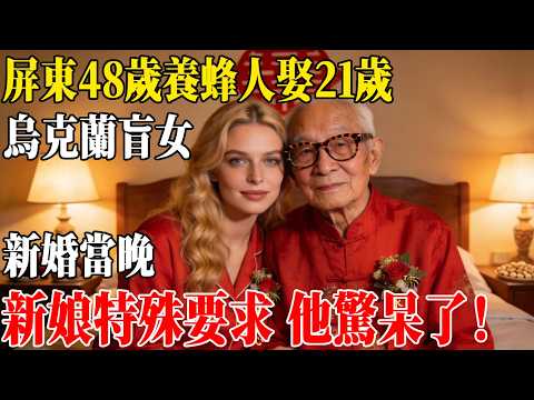 屏東48歲養蜂人娶21歲烏克蘭盲女,新婚當晚,新娘特殊要求 他驚呆了!#民間故事 #人間故事會