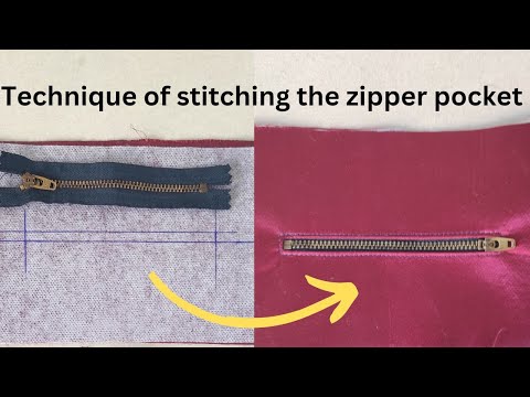 how to sew a zipper pocket | stitching tips and tricks for beginners #how #sewing #stitching #tricks