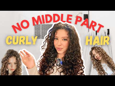 I TRIED NO MIDDLE PART ON MY CURLY HAIR.