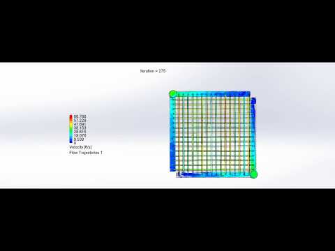 Climate Battery Greenhouse Airflow Velocity Simulation - Top Down View Four Layer Design