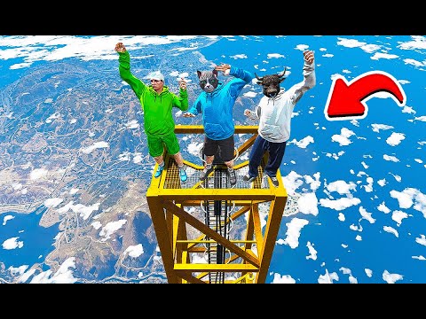 ЗАБРАЛИСЬ НА САМУЮ ВЫСОКУЮ ВЫШКУ И СПРЫГНУЛИ С НЕЁ В ГТА 5 МОДЫ! ОБЗОР МОДА В GTA 5 ВИДЕО MODS