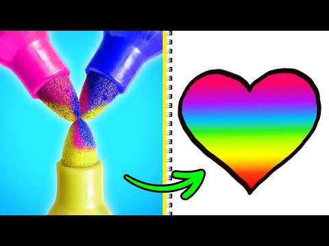 ПРОЯВИТЕ ТВОРЧЕСКИЙ ПОДХОД С ЦВЕТАМИ РАДУГИ | Крутые лайфхаки с маркерами от 123GO! SCHOOL