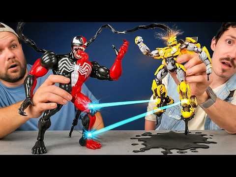 *Extreme DIY* Venom vs Bumblebee Transformer: Level 999+ DIY Battle Unlocked
