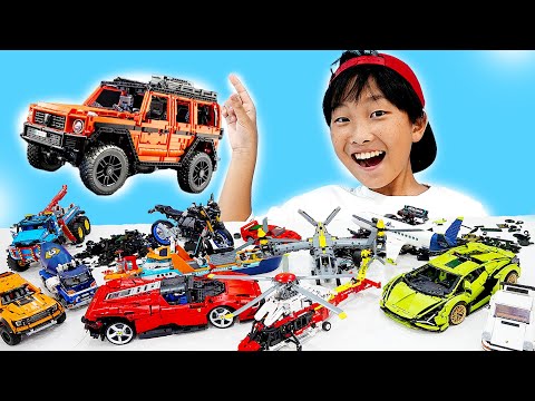 [1hour] Color Block Lego Technic Car Toy Assembly with Game Play Video for Kids