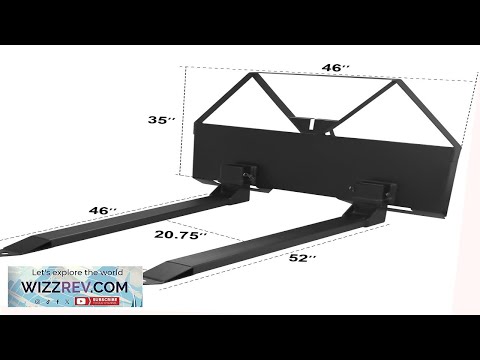 Garvee 46" Pin On Pallet Forks Attachment with Quick Attach Mount Universal Skid