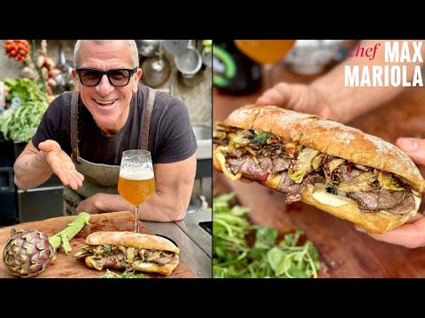 Panino con Straccetti di Manzo, Carciofi e Formaggio - Ricetta di Chef Max Mariola