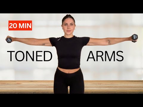 20 MIN TONED ARMS WORKOUT with Dumbbells - Upper Body Workout