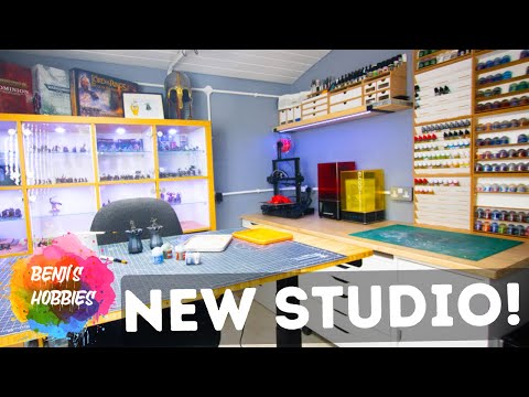 I built the ULTIMATE hobby room in my garage!