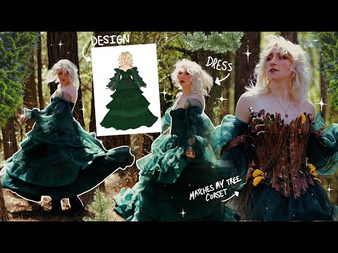 I made a PINE TREE dress ๐ฒ (because I have tree envy)