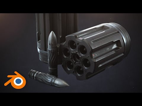 Military Gear 3D Modeling - Gun Cylinder & Bullet