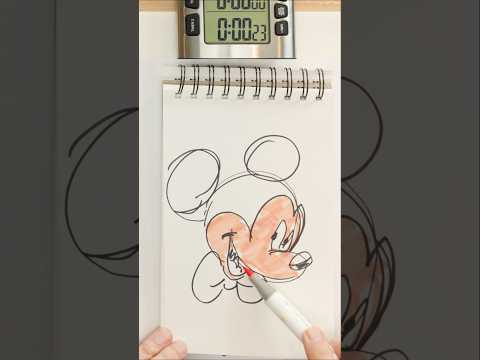 Drawing Mickey Mouse In 1 Minute!