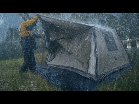 FIGHTING THE WORST STORM‼️ CAMPING IN A RAIN STORM