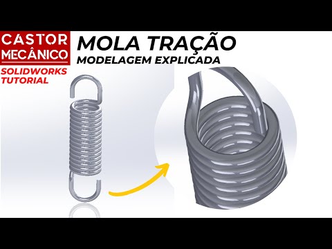 Mola de Tração | Modelagem e Explicação | SolidWorks Tutorial
