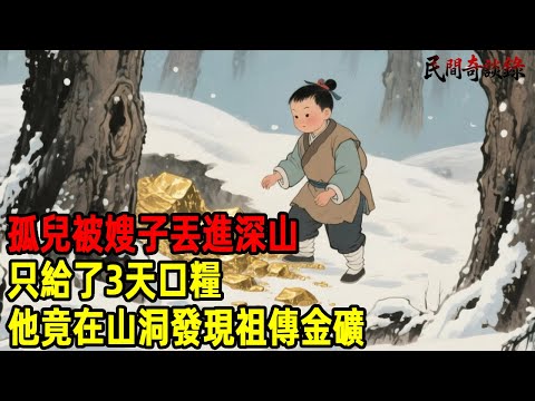 孤兒被嫂子丟進深山，只給了3天口糧，他竟在山洞發現祖傳金礦...【民間奇談錄】#民間故事 #台灣傳說 #懸疑故事 #銀髮頻道 #懷舊故事 #助眠故事
