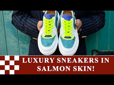 Salmon Skin Luxury Sneakers? Petrossian and Caulaincourt partner for a unique recycling initiative.