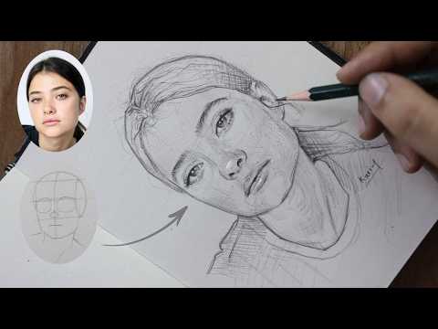 You don't need artistic talent! Learn to draw portraits using loomis method✨