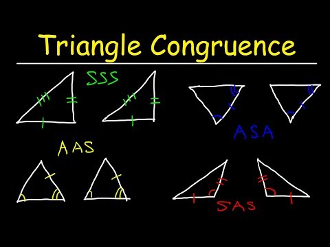 Triangle Congruence Theorems, Two Column Proofs, SSS, SAS, ASA, AAS Postulates, Geometry  Problems