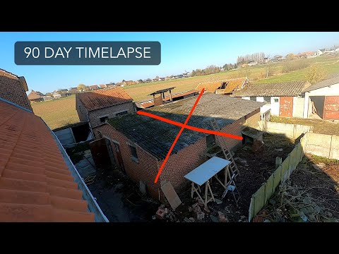 Dangerous demolition of PIG BARN -  [Full demolition TIMELAPSE]