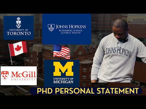 My PhD PERSONAL STATEMENT that won almost half a Million $$  in the USA and Canada  (share tips)