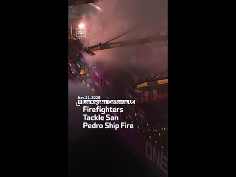 Firefighters tackle San Pedro Ship Fire