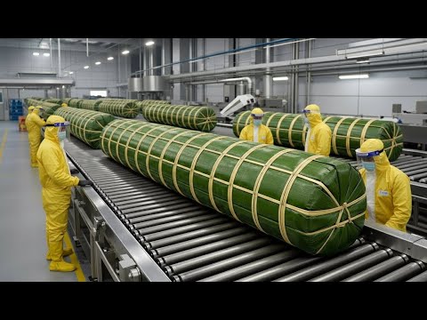 Quy trình sản xuất bánh Tét quy mô lớn tại Bình Dương