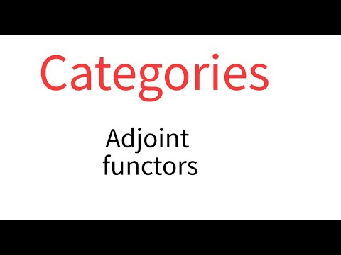 Categories 4 Adjoint functors