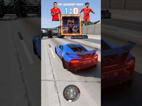 Ronaldo vs IShowSpeed in BeamNG Drive! 🚗🔥 #ronaldo #ishowspeed #shorts