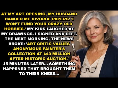 Husband Served Divorce At My Art Show & Kids Clapped. I Sold For $40M. NOW They Beg Me Back