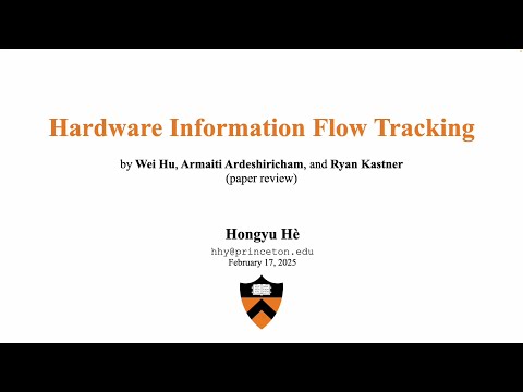 Hardware Information Flow Tracking (paper review)