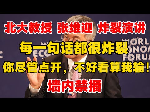 [Banned in China] Explosive speech by Peking University professor Zhang Weiying – every single wo...