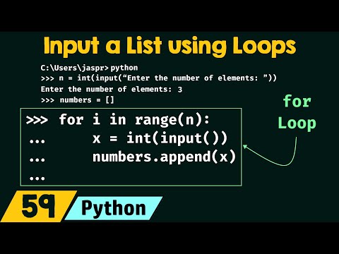 Input a List using Loops in Python