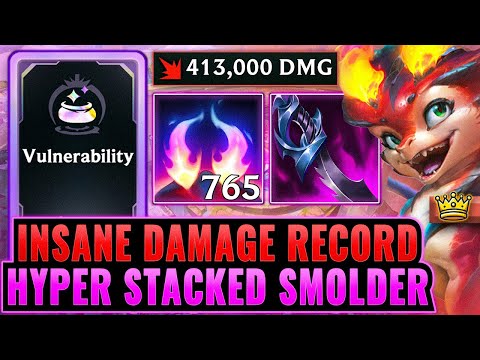 World Record Damage Dealt: Vulnerability Smolder God Tier Build | League Arena Gameplay