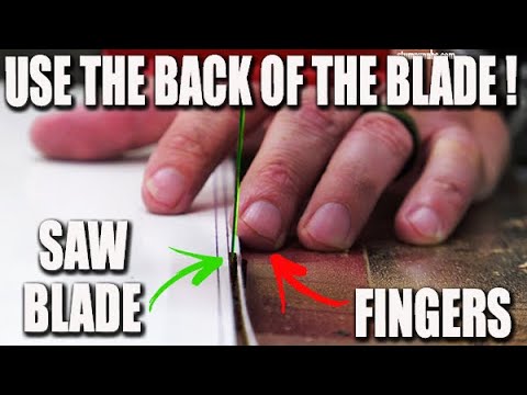 Use the BACK of the blade! Your saw will cut straighter!