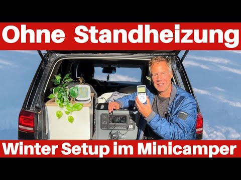 Heating without a parking heater in a mini camper. My winter camping setup with the new Aferiy P2...
