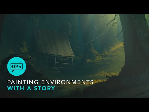 Painting Concept Art Environments with a Story