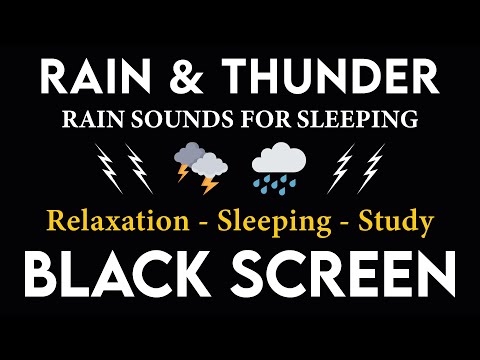 Rain sounds for sleeping BLACK SCREEN - Natural Rain sounds for Relaxation, Sleeping, Study #28
