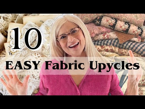 10 DIY Ideas for Repurposing Vintage Fabric Remnants; No Sew Fabric Projects