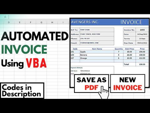 Create an Automated Invoice using Excel VBA (1-Click Save to PDF & New Invoice)