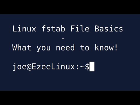 Linux fstab File Basics | What you need to know