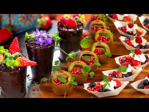 Creative Treats: Healthy Fruit Cones and Edible Chocolate Flower Pots. Must-Try Dessert Ideas!