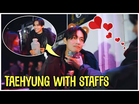 BTS V - Taehyung With Staffs Moments