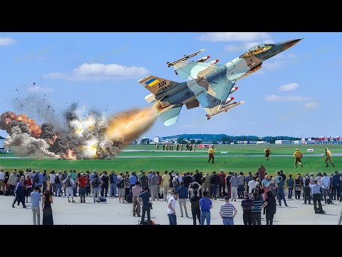 Russia Shocked! US Air Force Female F-16 Pilot Makes Emergency Takeoff to Ukraine