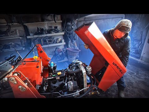 Опасно для кармана! Мини трактор из Китая ! Поршневая из трубы 🚜