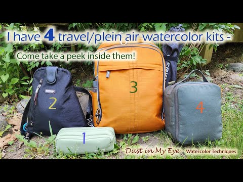 Yes, I really do have 4 different travel/plein air watercolor kits!