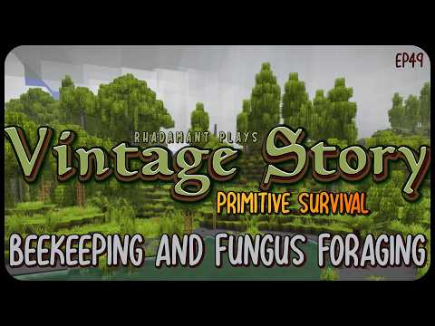 Beekeeping and Fungus Foraging in Vintage Story Primitive Survival - Surviving Wilderness // EP49